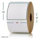 Etikett Thermo hvit 102x192mm