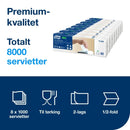 Tørkepapir; Serv Tork Interfold Premium N4 Hvit (8000 stk)