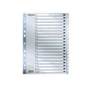 Skillekort A4 A-Å Plast hvit (10 stk)