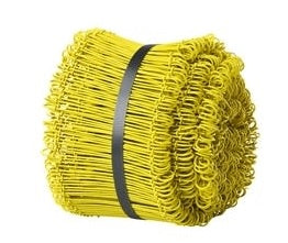 Sekketråd; Plastbelagt gul ståltråd