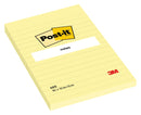Notatblokk Post-it gul linjert, 102x152