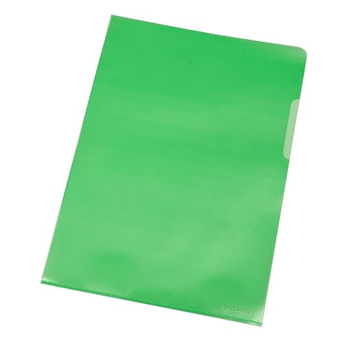 Plastomslag A4 120my klar/grønn (100 eller 10 stk)